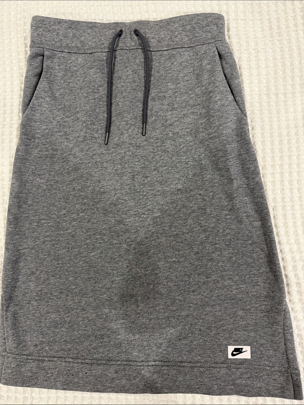 Nike Women's Heather Gray Drawstring Pencil Skirt